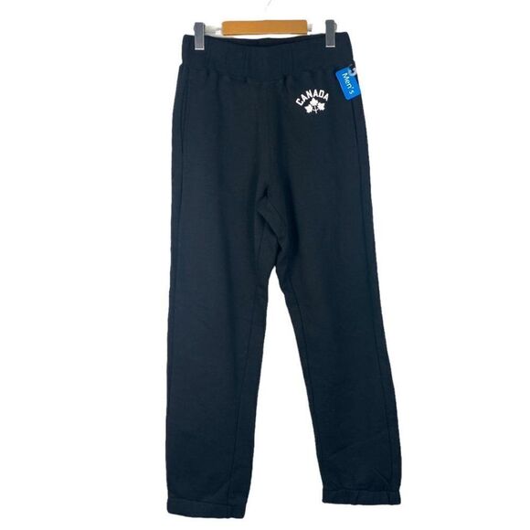 HUDSON BAY Men's Black Official Olympic Drawstring Joggers Sweatpants US S - Picture 2 of 8